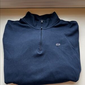 Vineyard VMen's Navy Half-Zip Sweater